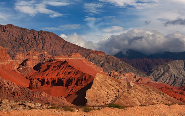 1 - Multi-coloured mountains near Purmamarca, Argentina
